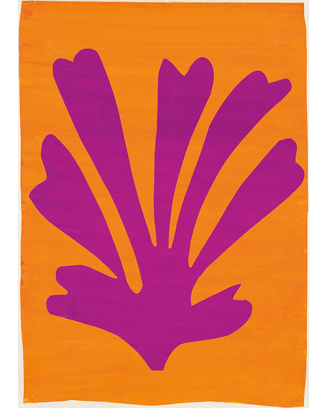 Анри Матисс. Palmette (Feuille violet sur fond orange), 1947